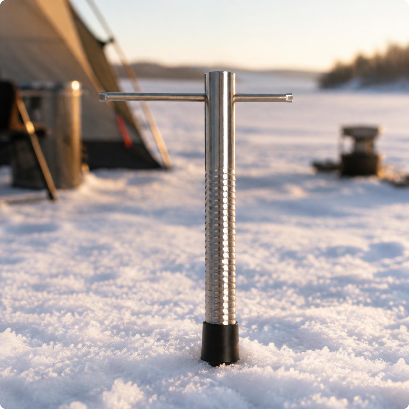 Компактный стальной ледобур дл – обзор и цена Fishing Rod Ice
