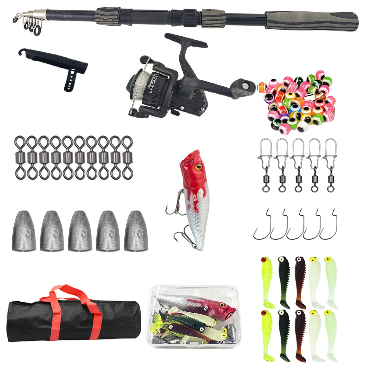 Портативный телескопический ры – обзор и цена Fishing Rod Combo